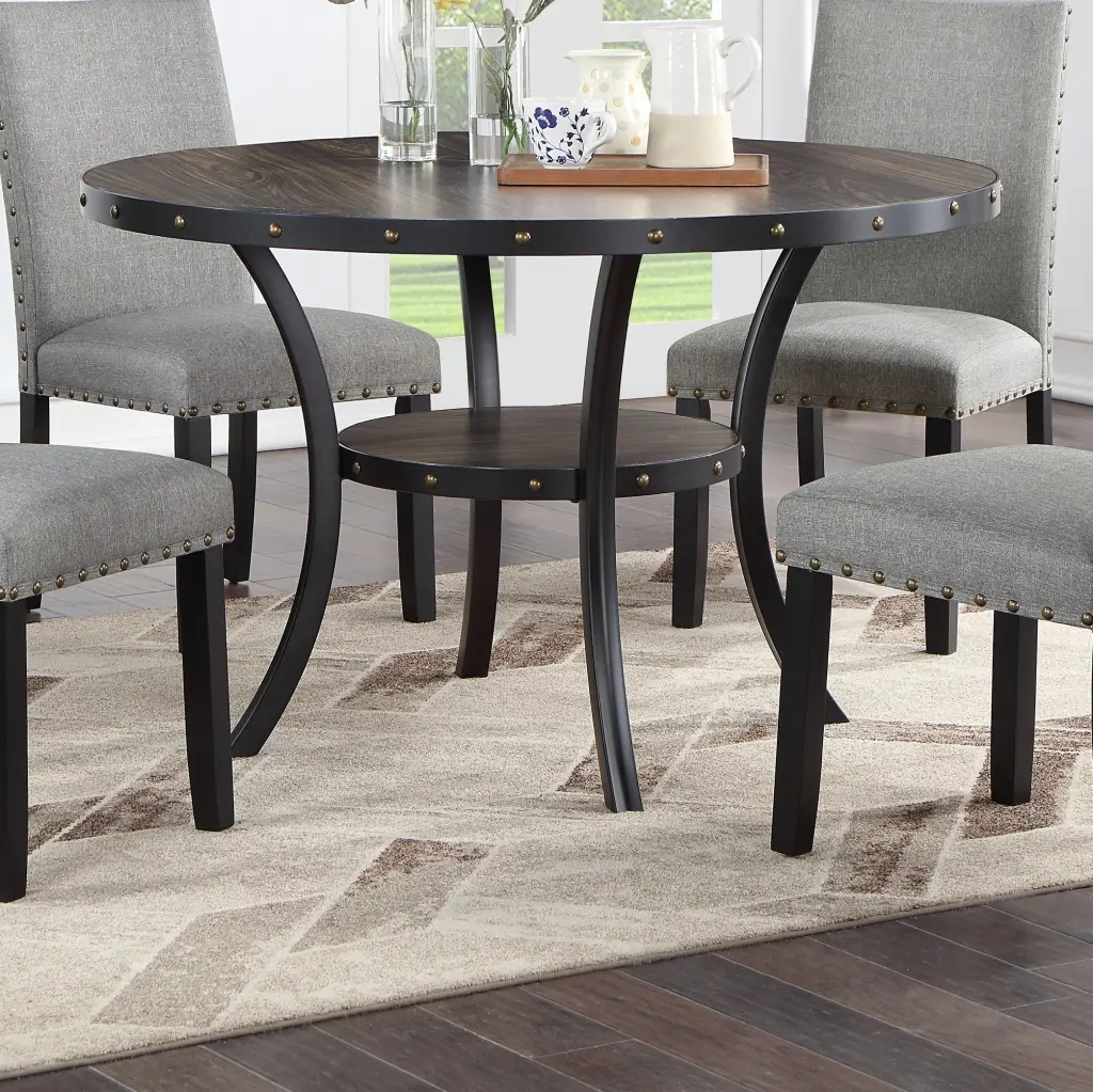 Natural Wooden Round Dining Table 1Pc Dining Room Home Decor kanepe