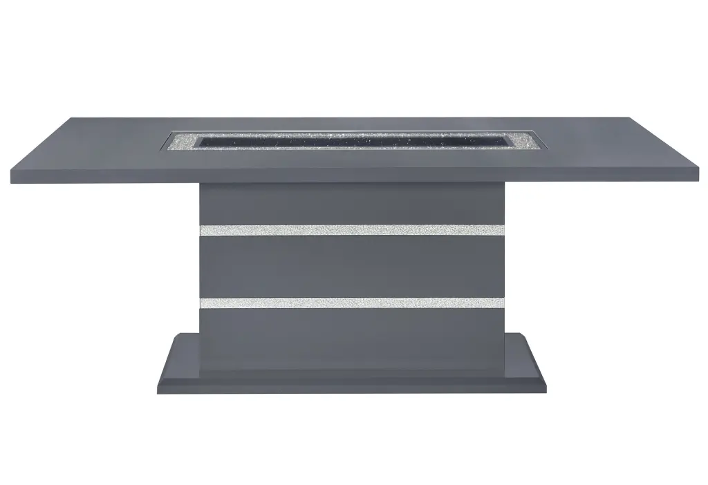 Ariya Dark Grey Dining Table - Rubber Wood Modern Kitchen Furniture luxe modern furniture