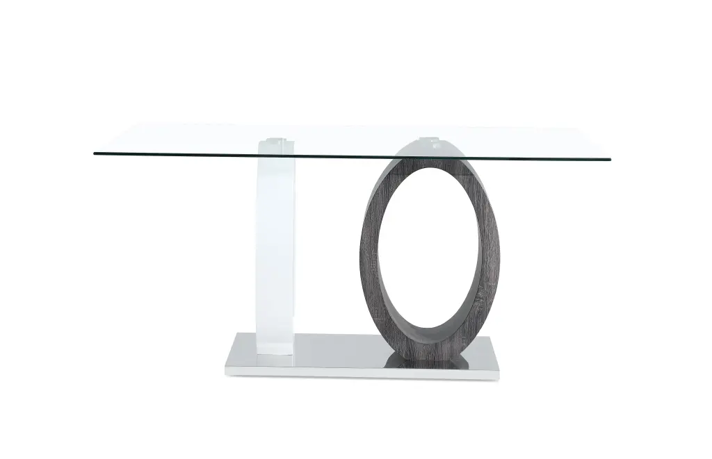 Royce Dining Table Ecom White Gray MDF Alloy Metal Modern Kitchen Furniture luxe modern furniture