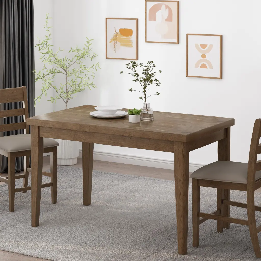 Wood Counter Height Dining Table Antique Brown 35x59.1x36.5 Inches Kitchen nh-onfind