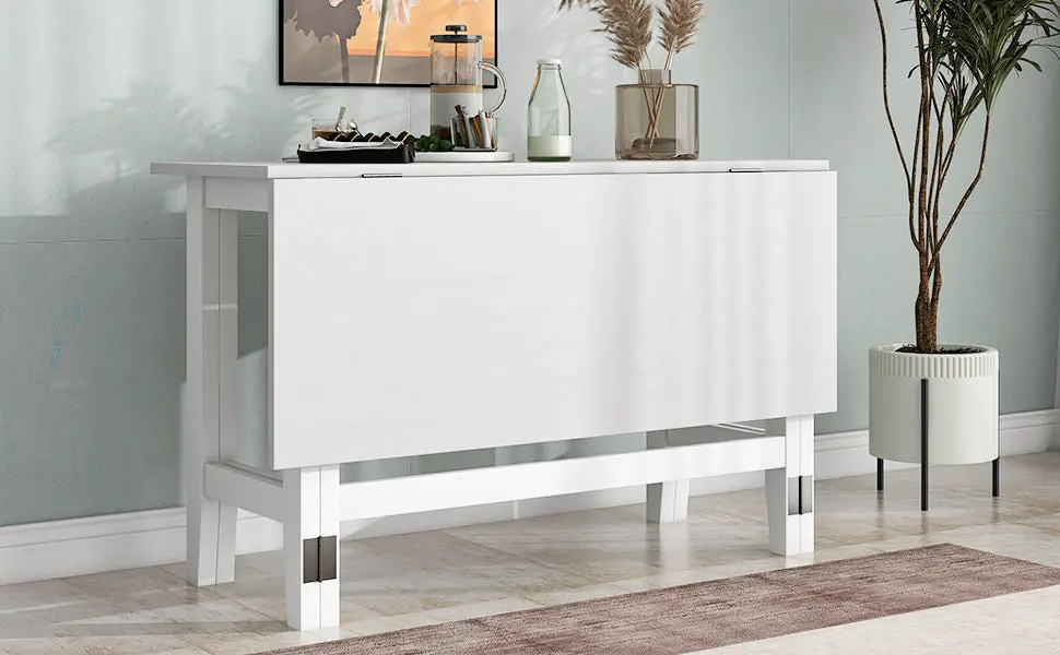 Farmhoutilize Wood Extendable Dining Table Drop Leaf Small Spaces rnb