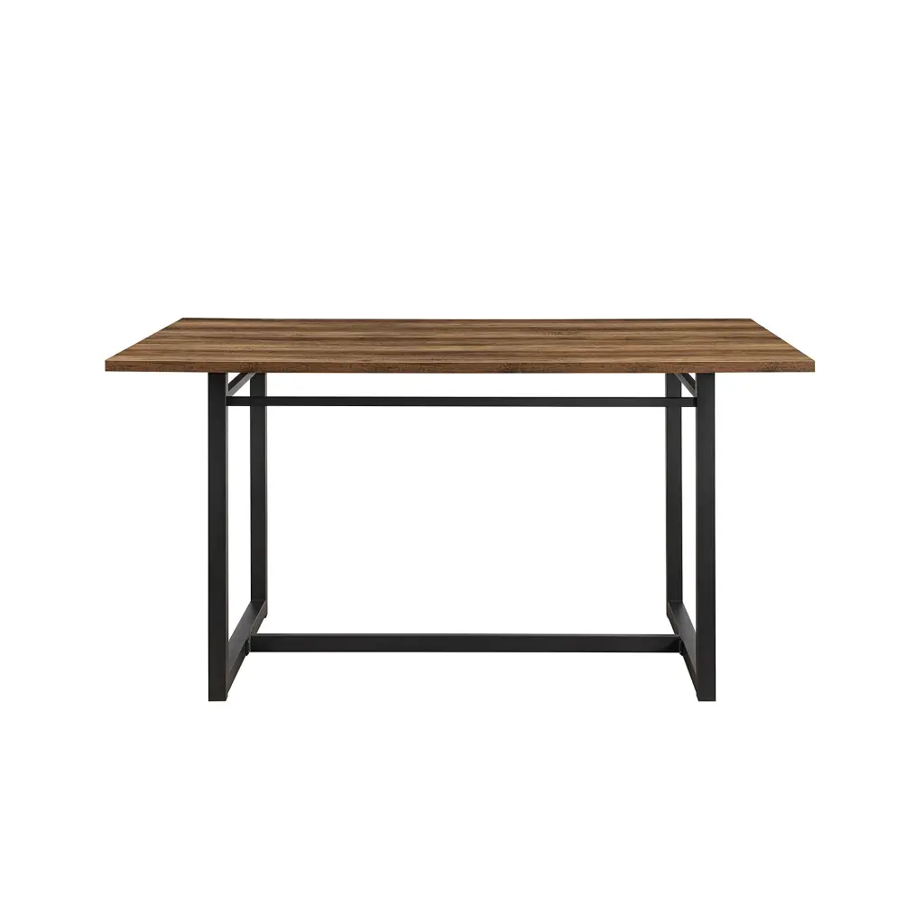 Modern Industrial Metal And Wood 10015 Inch Rectangle Dining Table Rustic walker edison