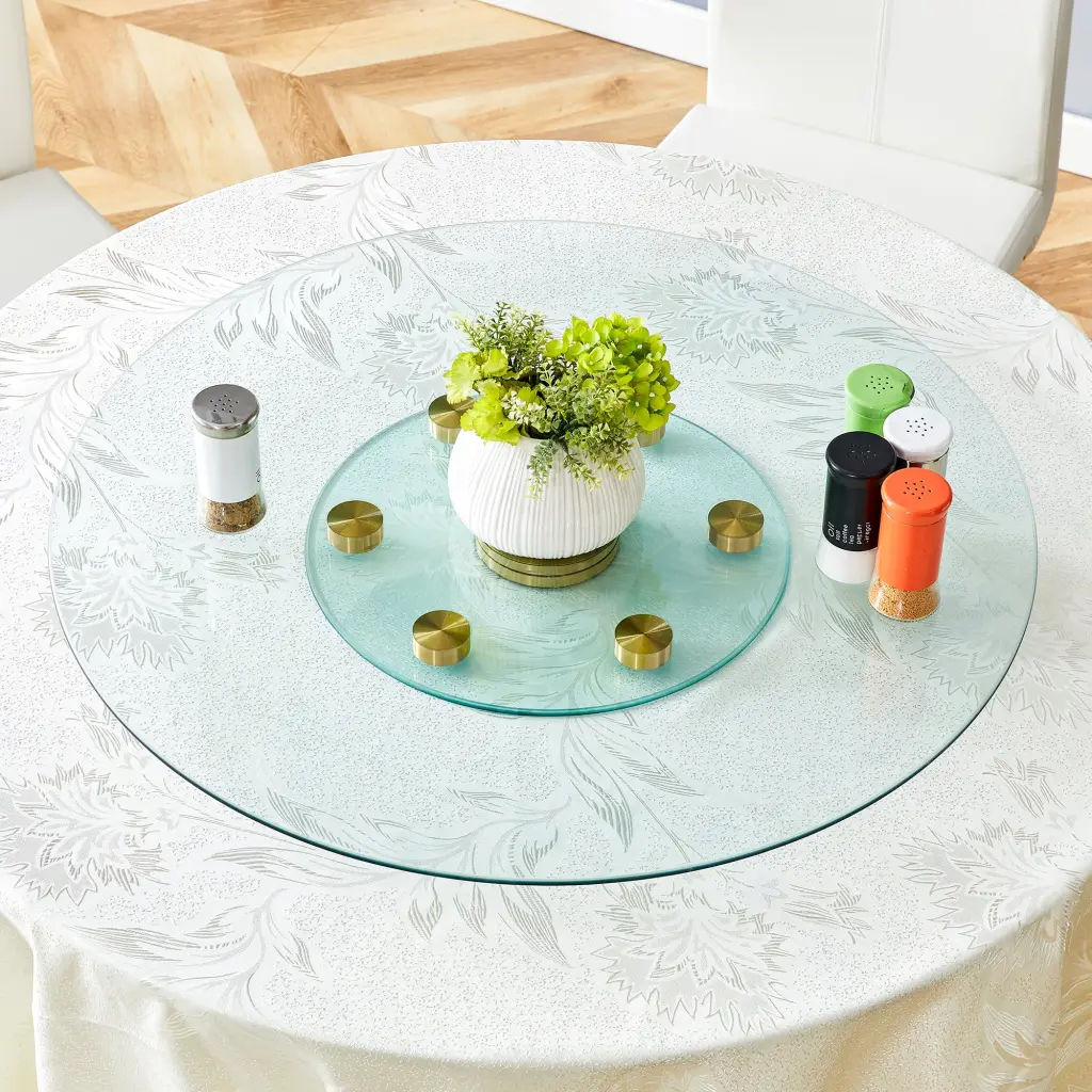 Double Layer Rotatable Round Crystal Display Stand droom w-1151
