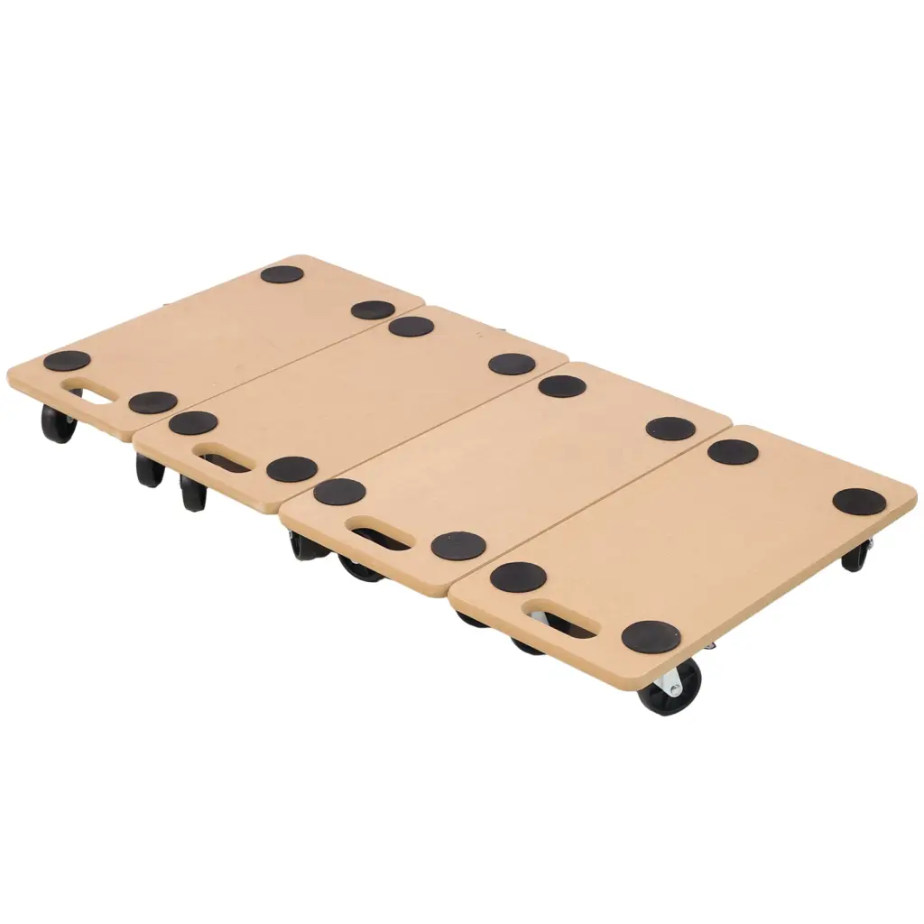 Home Decor Moving Dolly Heavy Duty Timber Rolling Mover Wheels g-h