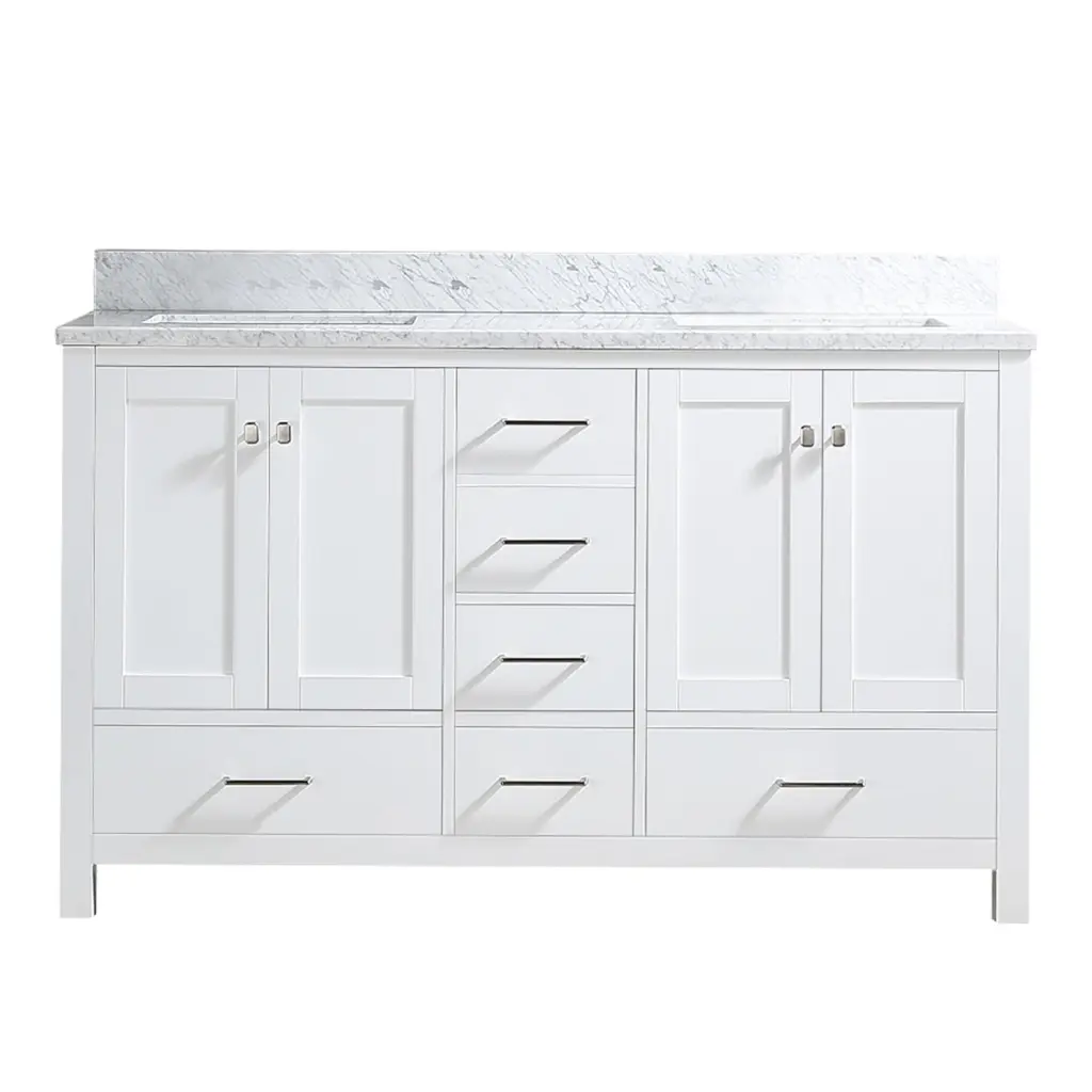 Bathroom Vanity Cabinet Set 60 Inches Double Sink Bathroom Storage Cabinet w1059 dilusso
