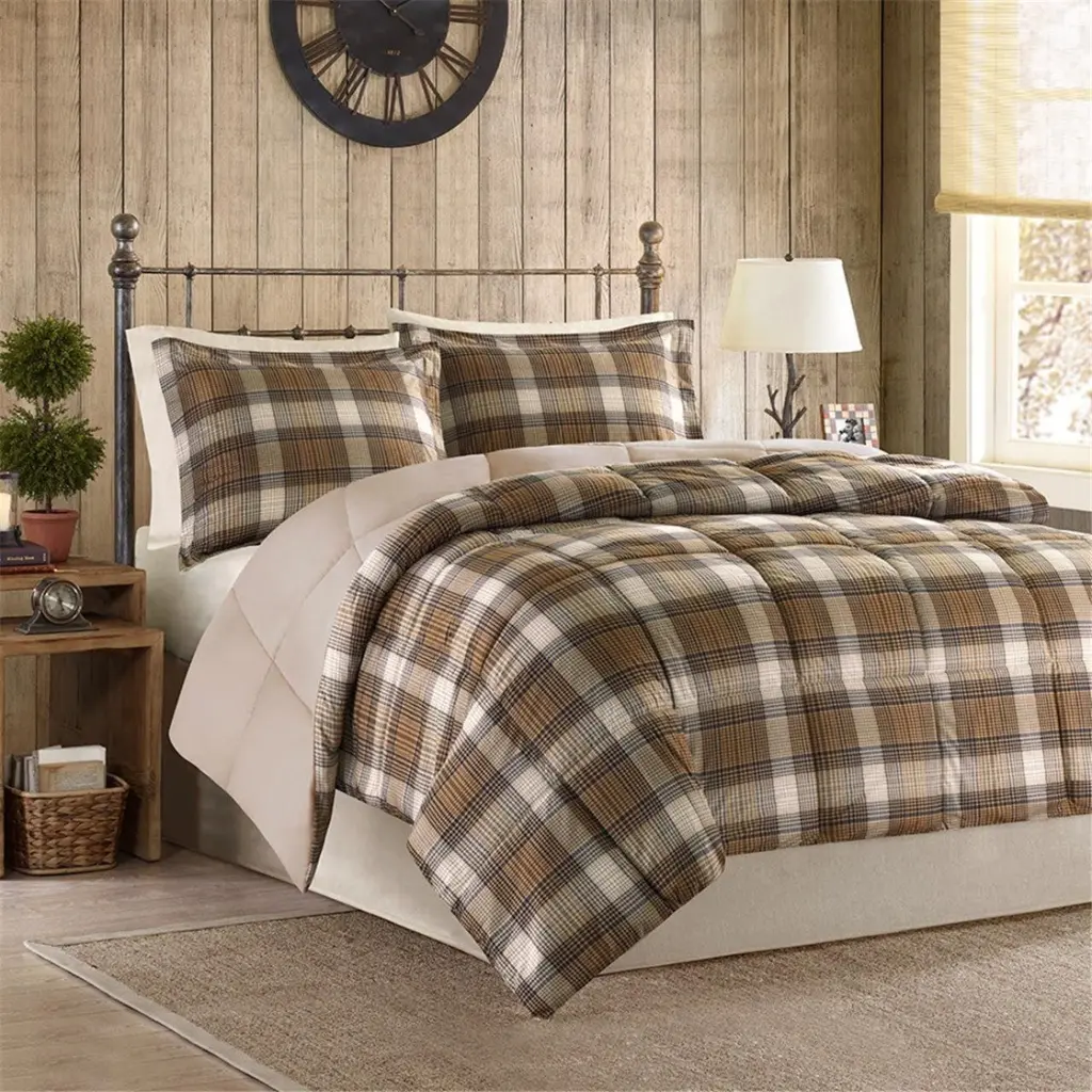 Classic Quilting Soft Comfortable Microfiber Solid Reverse Down Alternative Comforter jla