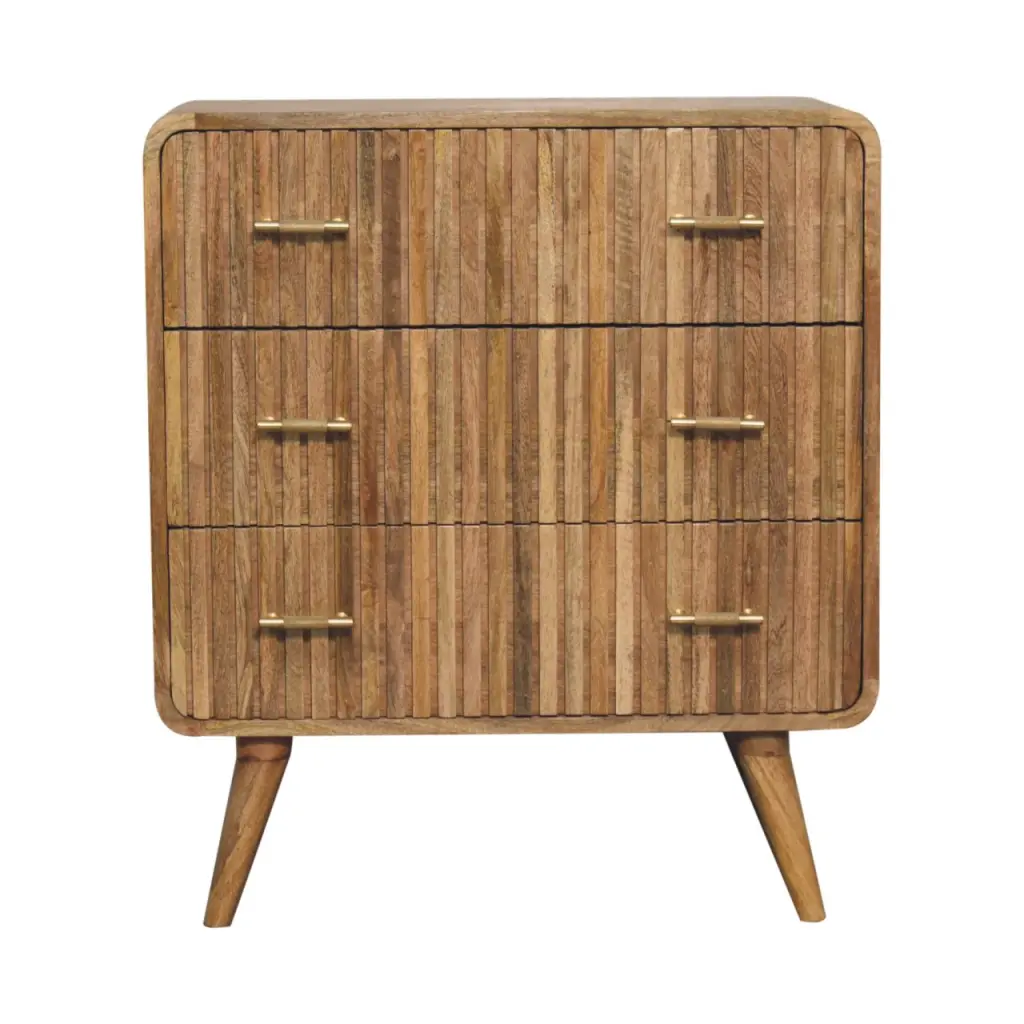 Solid Wood T Bar Ridged Chest 3 4 Drawers Oak Brown Light Brown Storage Chest artisan furniture