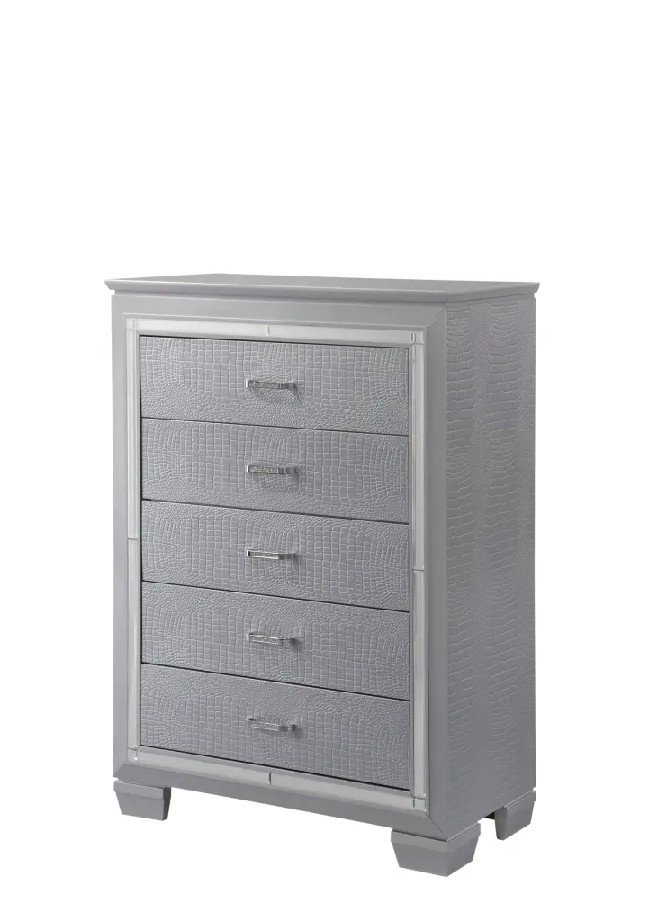Lillian Chest Gray Gray Timber Storage Cabinet crown mark inc