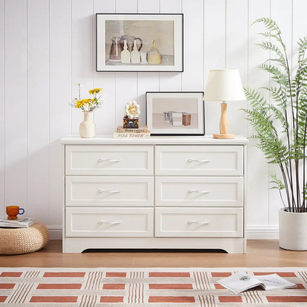 Modern 3 Drawer Bedroom Chest Drawers 6 Drawers Dresser Cloth Storage cz store
