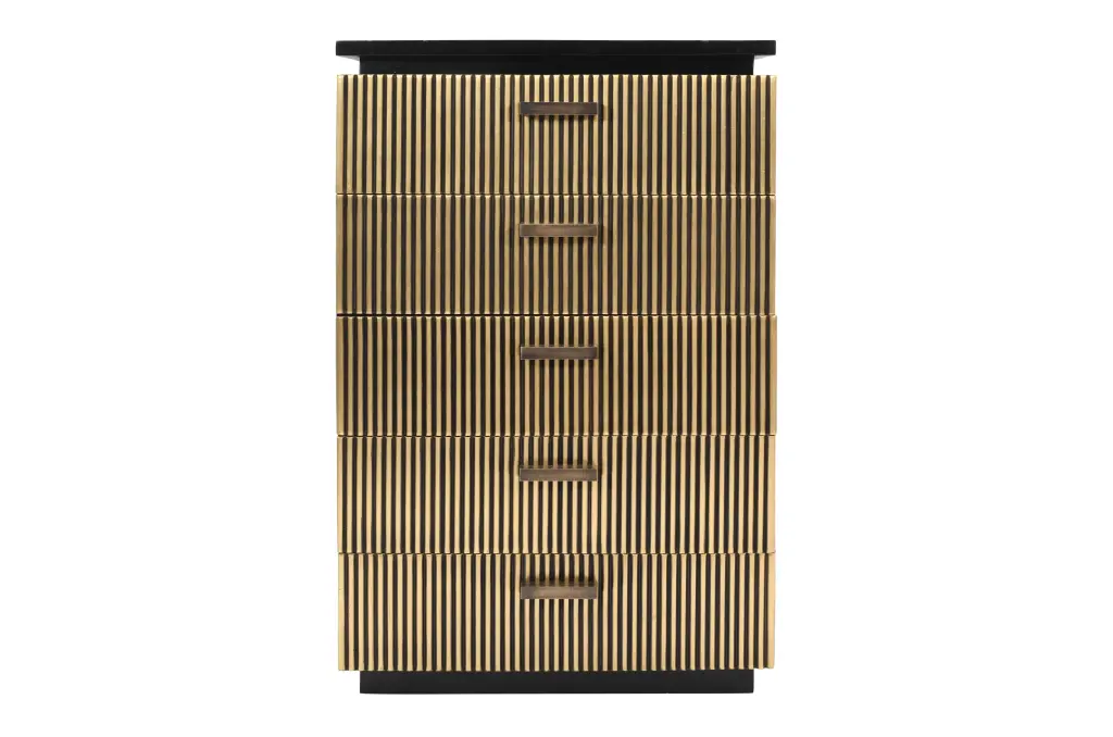 Allure Modern Style 5 Drawer Chest Made Mango Timber Finished Wood galaxy home furnishings