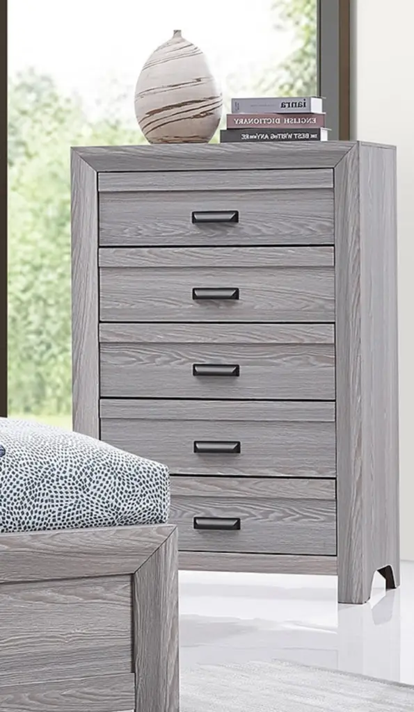 Contemporary Five Drawers Chest Gray Driftwood Finish Rustic Furniture kanepe