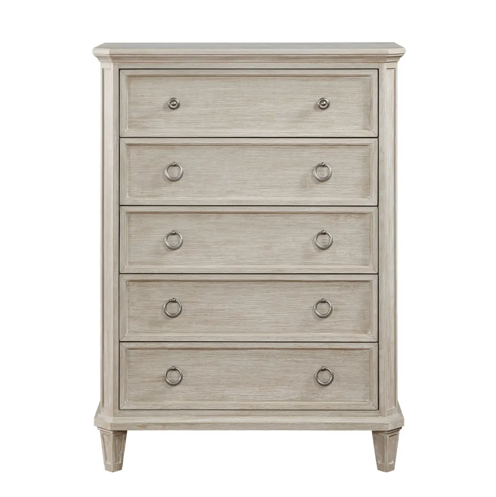 Traditional Design Chest 5 Drawers Light Brown Finish Bedroom Decor kanepe