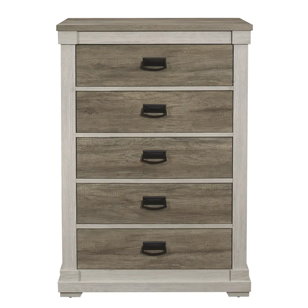 Transitional 1-Piece Chest Storage Drawers Two Tone Look kanepe