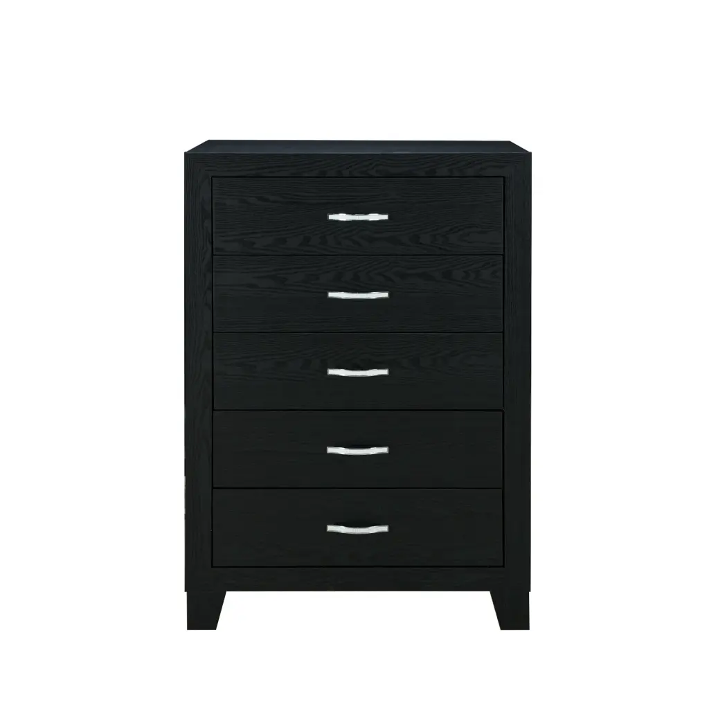 Carlos Black Chest Solid Timber MDF luxe modern furniture