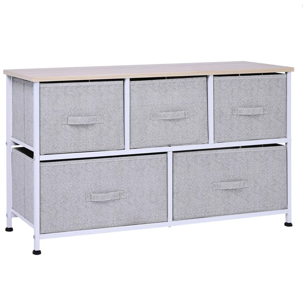 40 Inch L 5 Drawer Horizontal Storage Cube Gown Unit Bedroom Arranger aosom business