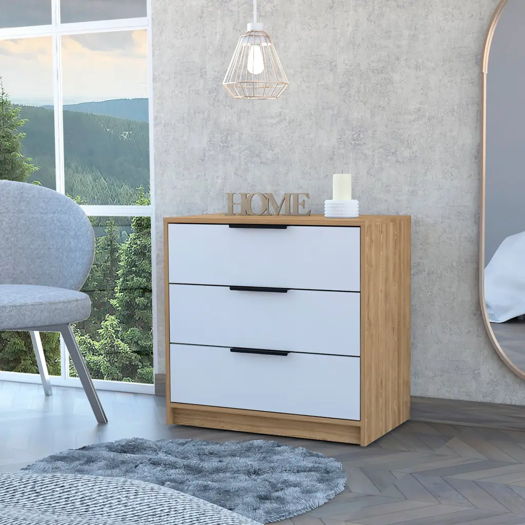 Washington Three Drawer Gowner Multicolor Bedroom Industrial Modern fm furniture