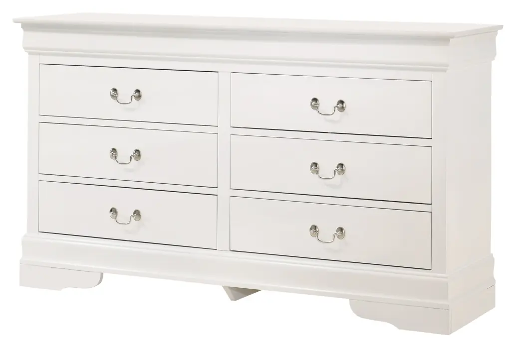 Louisphillipe G02190 D Dresser White White Particle Board glory furniture