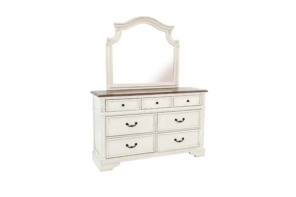 Antique White Timberen Dresser Only Bedroom Formal Antique Walnut Finish kanepe