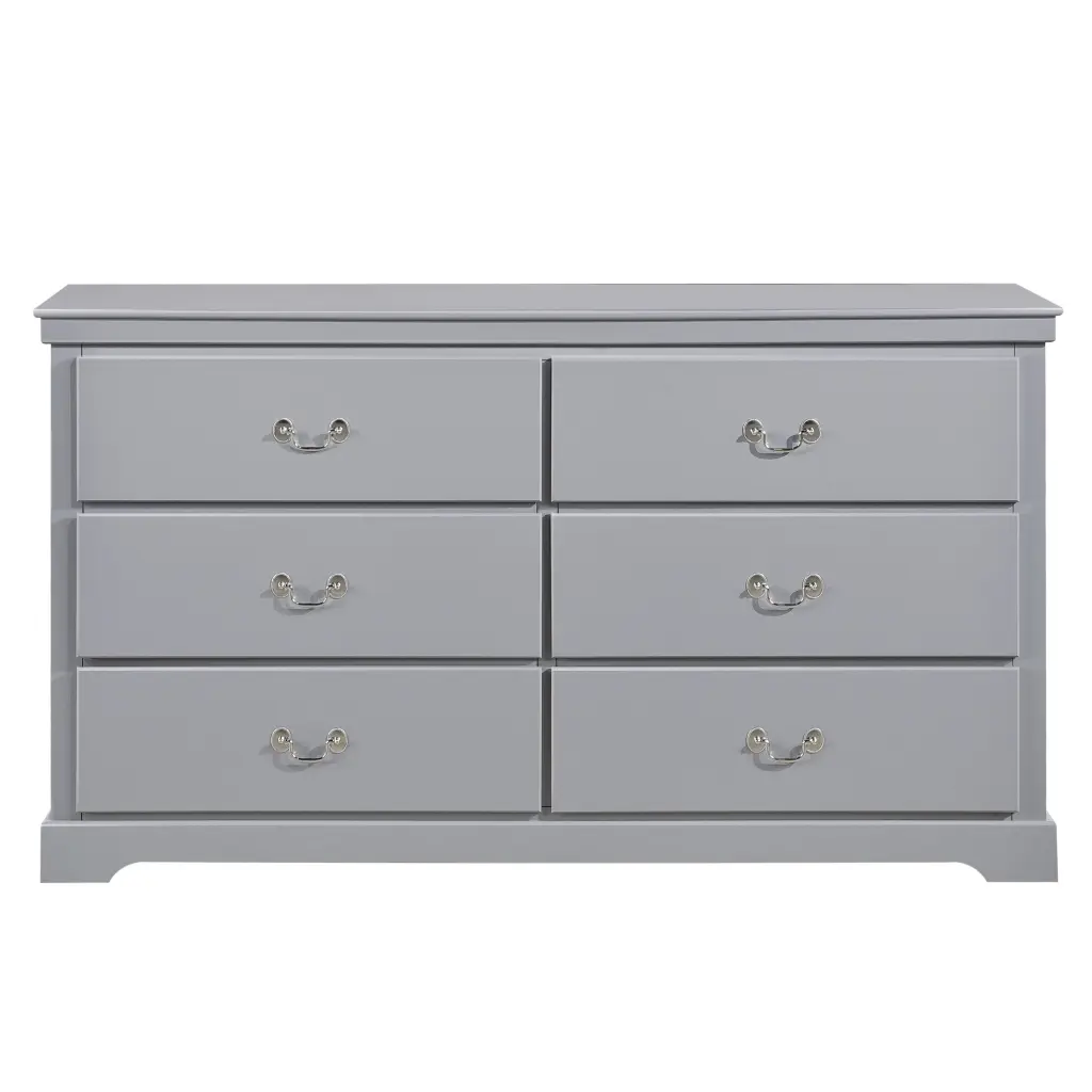 Timeless Traditional 1Pc Dresser 6 Drawers Gray Finish Bedroom Wooden kanepe