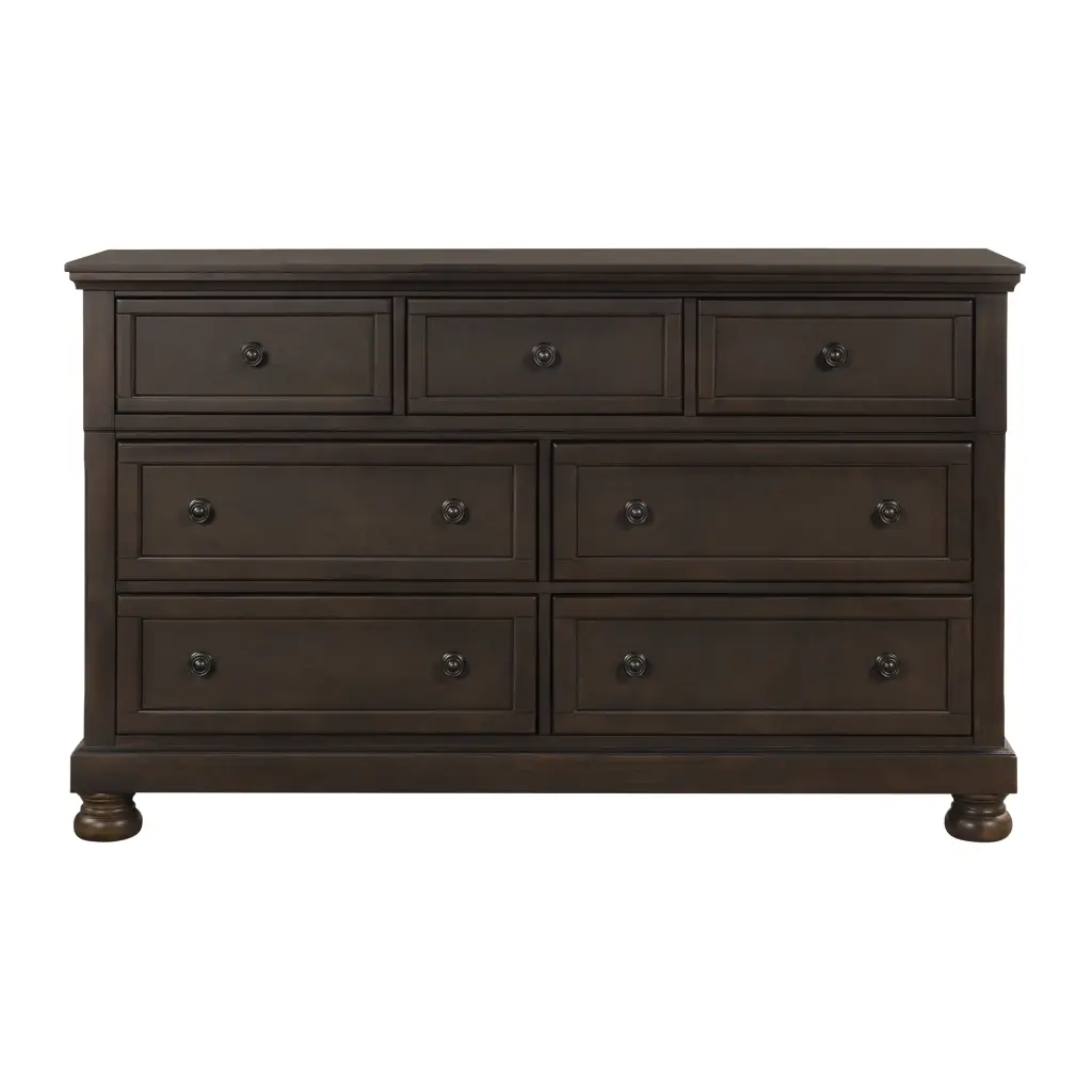 Traditional Design 7 Drawer Dresser Grayish Finish Bedroom Storage kanepe