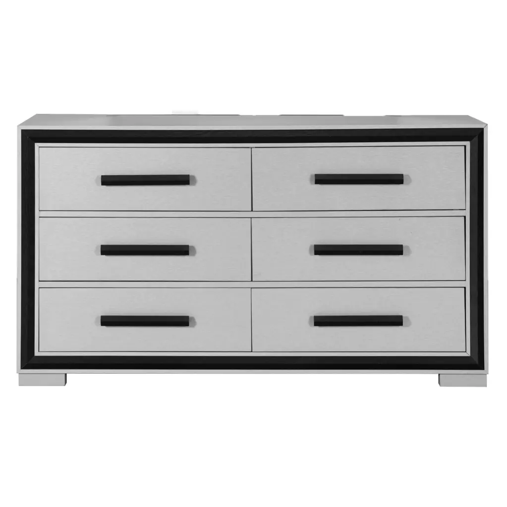 Adelaide Grey Black Dresser Black Solid Timber MDF Modern Bedroom Storage luxe modern furniture