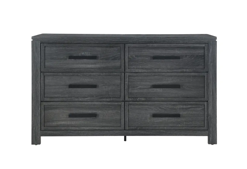 Aya Dark Grey Dresser Dark Gray Solid Wood and MDF Bedroom luxe modern furniture