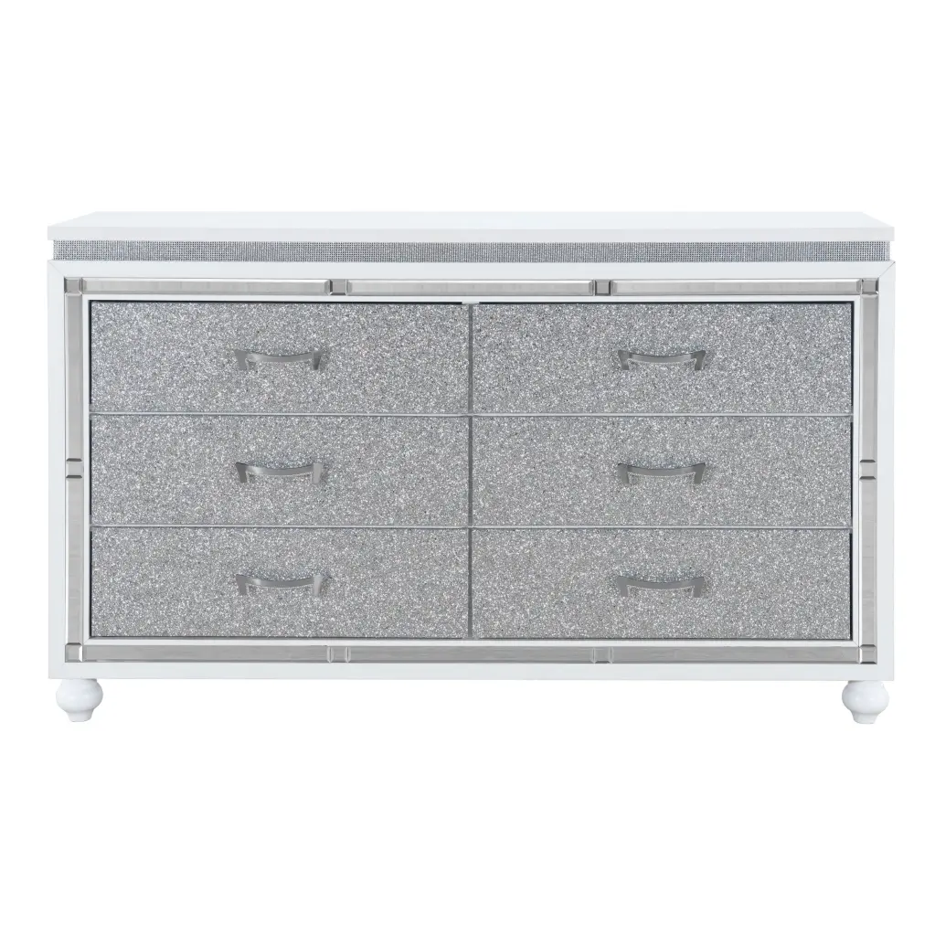 Maloise White Dresser White Solid Timber MDF Modern Bedroom Dresser luxe modern furniture