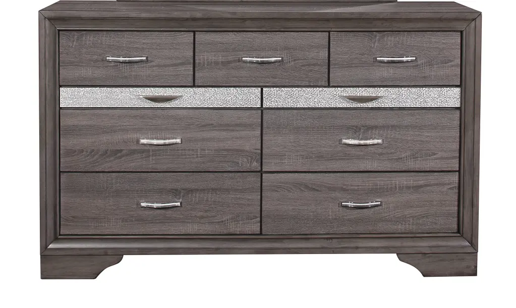 Ryder Sparkle Grey Dresser Gray Solid Timber Mdf Bedroom Storage luxe modern furniture