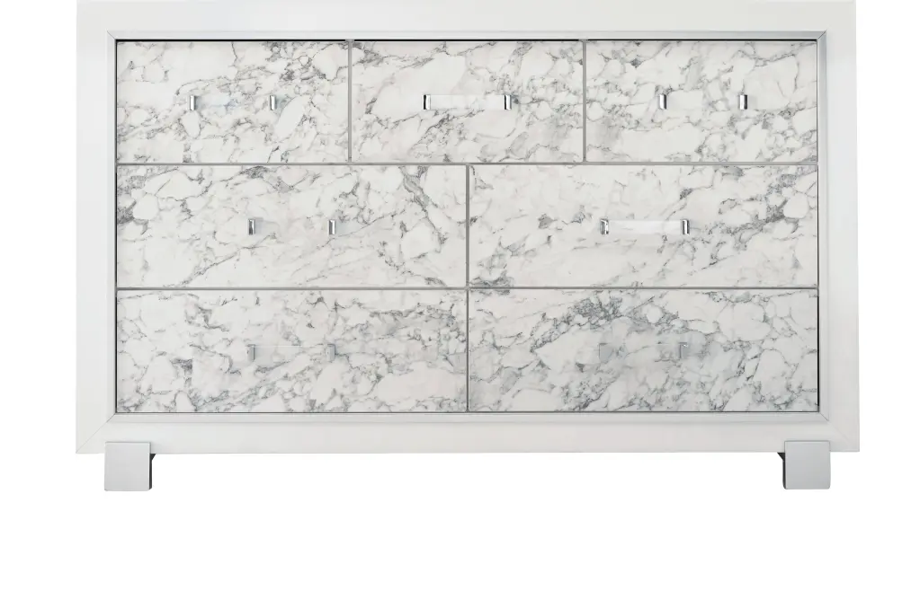 Skye Stone White Dresser Solid Timber MDF Construction luxe modern furniture