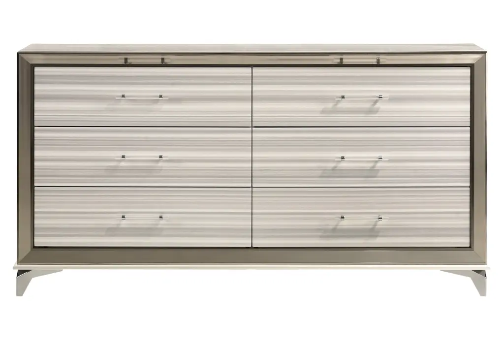 Star White Dresser Solid Timber and MDF Modern Bedroom Storage luxe modern furniture