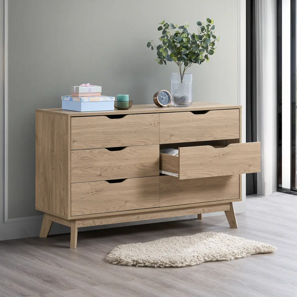 Nordica 6 Drawer Master Dresser Interlock Drawer Feature rnb