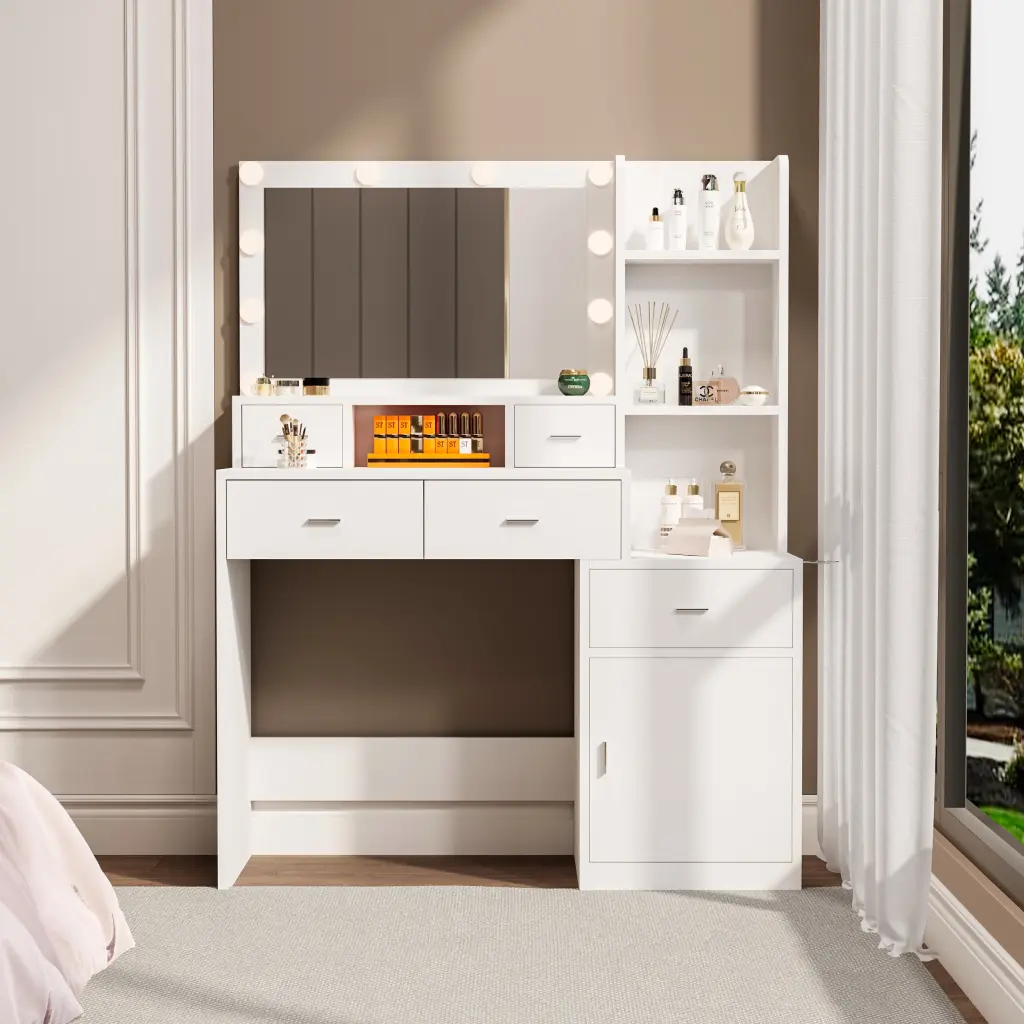 Newly Crafted Intelligent Mirror Dressing Table Drawers and Storage zr furniture