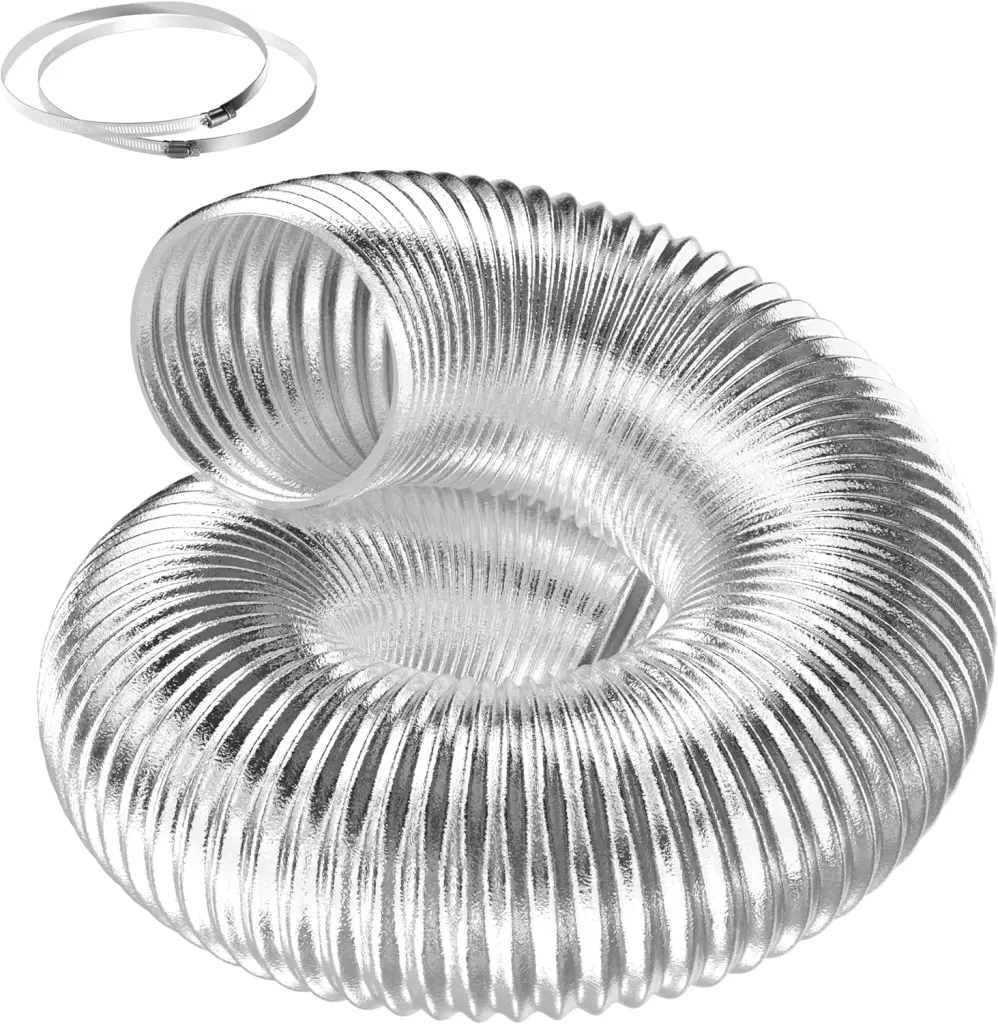 Flexible 12 Inch Dryer Vent Hose Heavy Duty Three Layer Light Metal Ducting w1134dhs