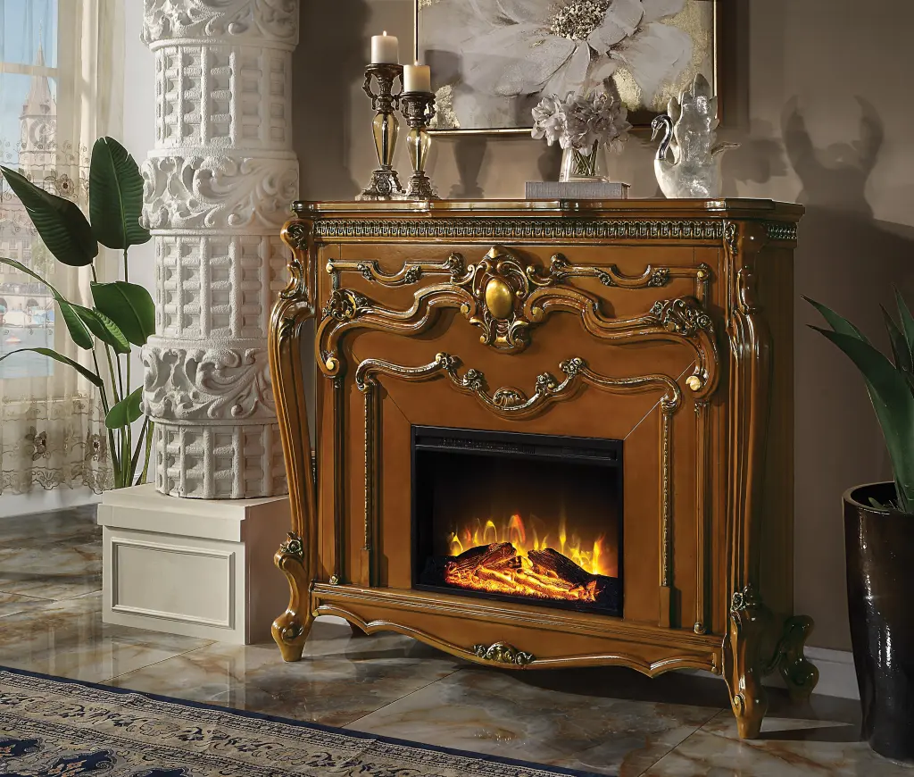 Picardy Fireplace Honey Oak Finish AC01344 Oak Solid Timber MDF Living Room acme onsite store