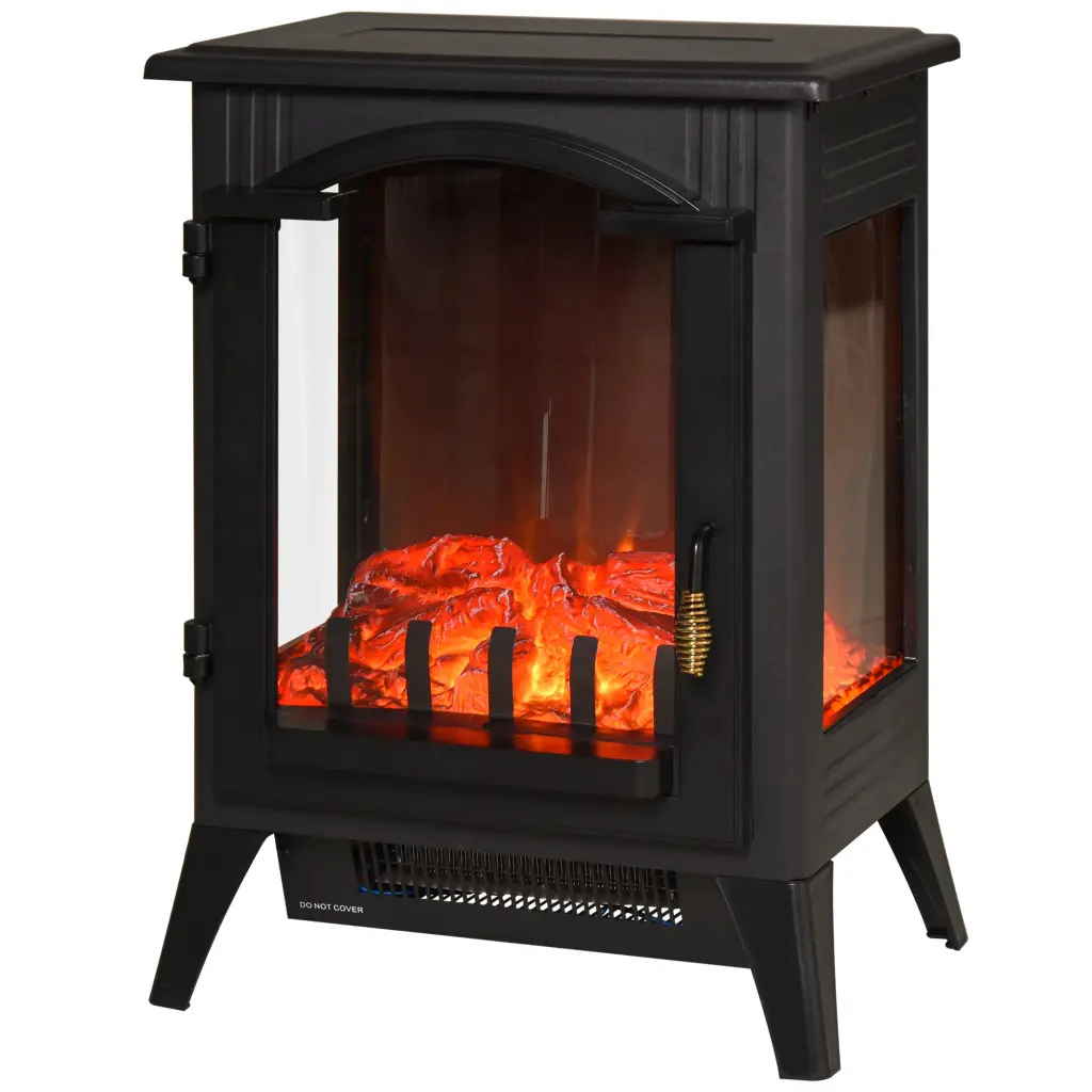 23 Inch Electric Fireplace Heater Realistic LED Flame Home and Office aosom business