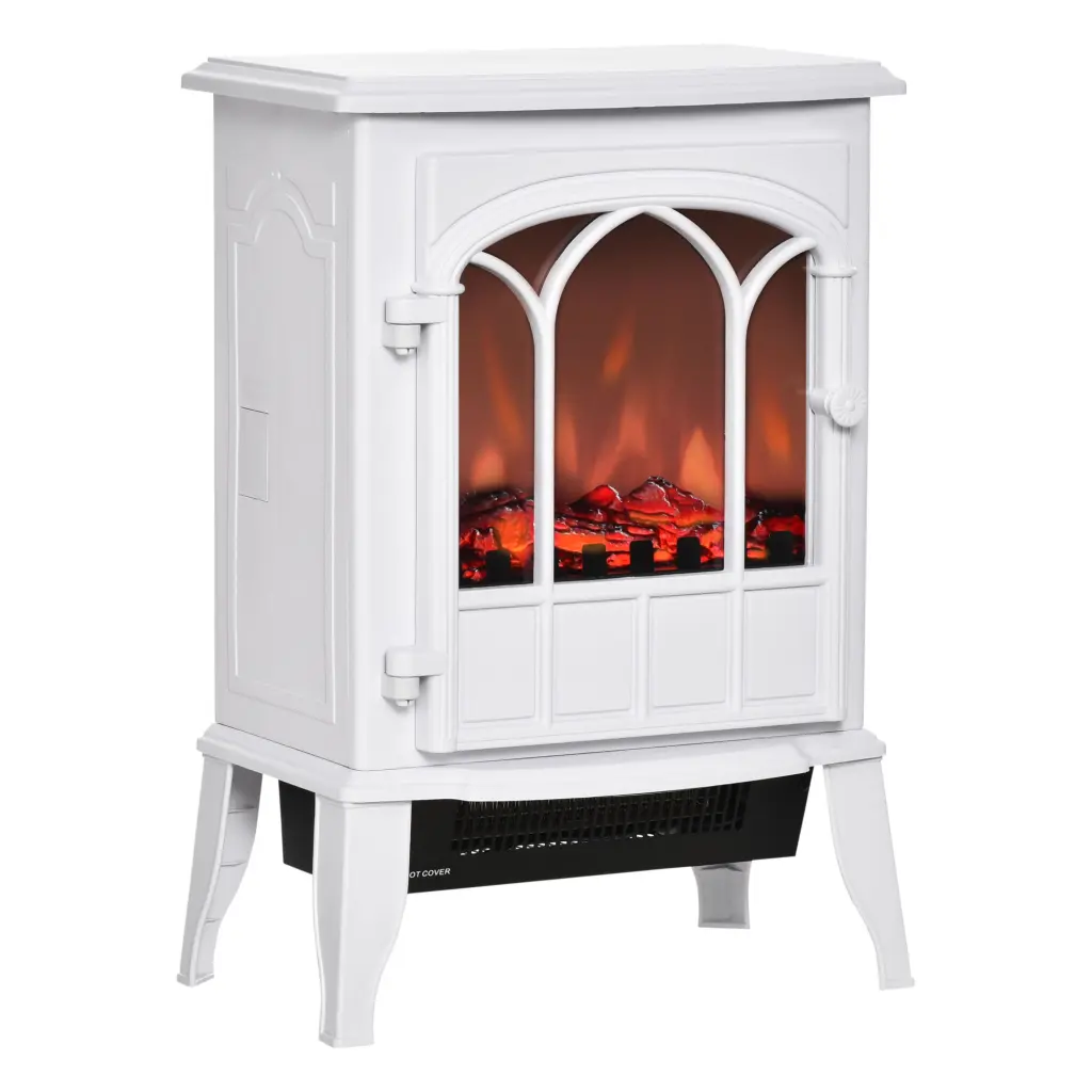 22 Inch Electric Fireplace Stove Freestanding Fire Place Heater Realistic Flame Effect Home Office aosom business