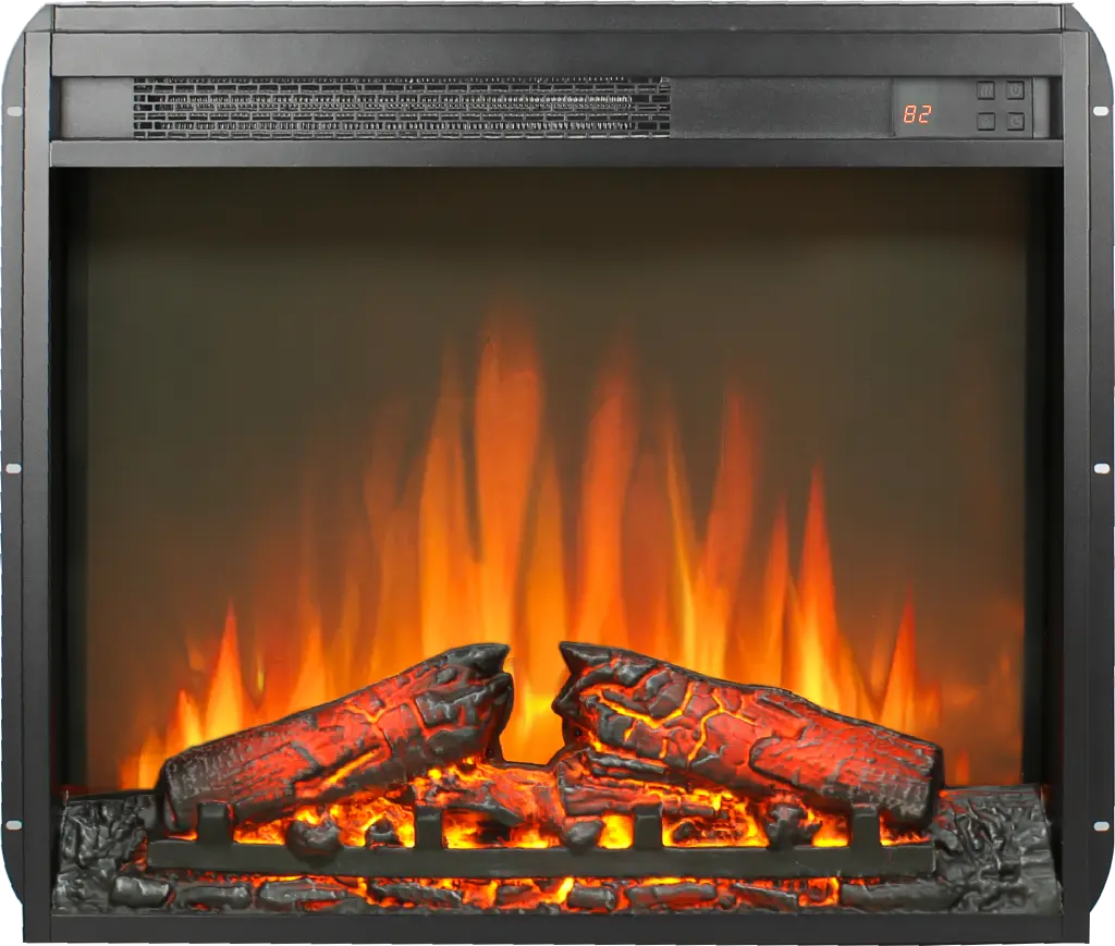 23 Inch Electric Fireplace Insert, Ultra Thin Heater Log Set and Remote Control cambridge electrical manufacturing