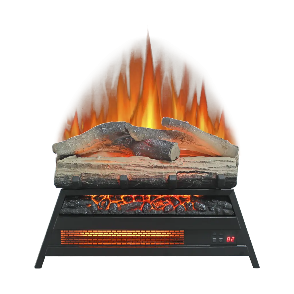 23 Inch Electric Fireplace 3D Log Set Insert Infrared Heater cambridge electrical manufacturing