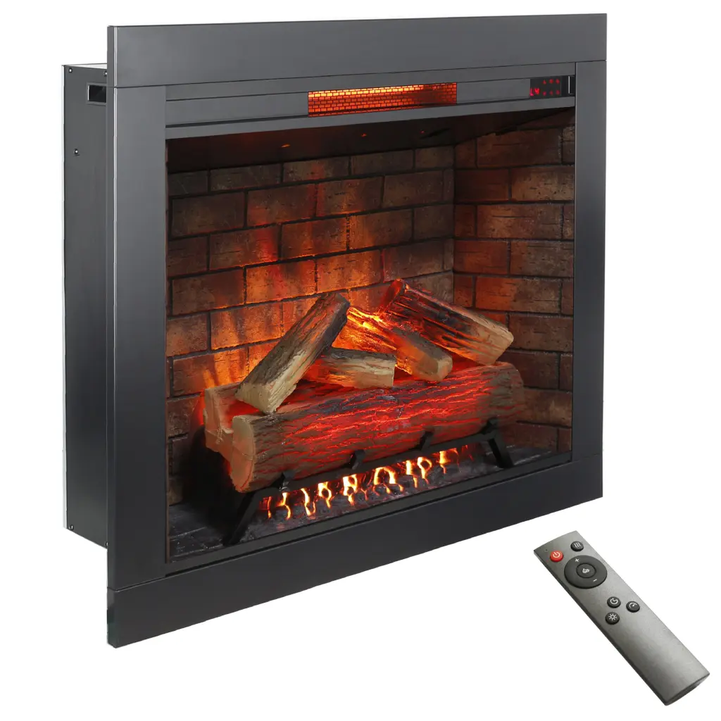 33 Inch Infrared Electric Fireplace Insert Touch Panel Home Heater Decor cambridge electrical manufacturing
