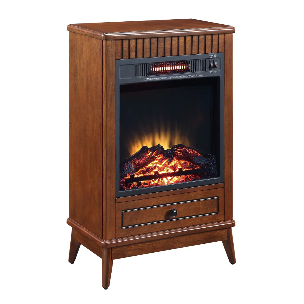 Walnut Fireplace Drawer Electric Living Space Heater furniture max