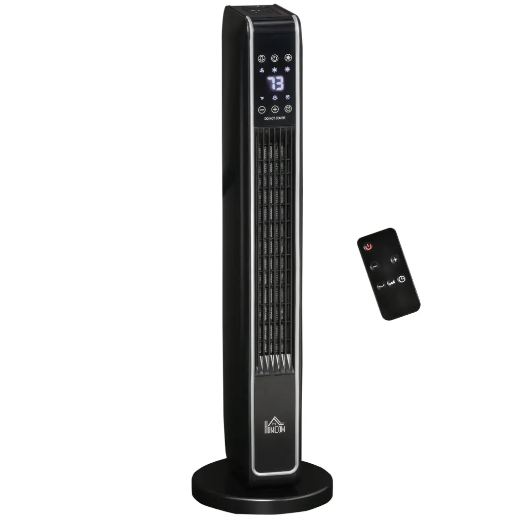 Homcom 2 1 Travel Friendly Electric Tower Heater Oscillating Space Heater Portable aosom business