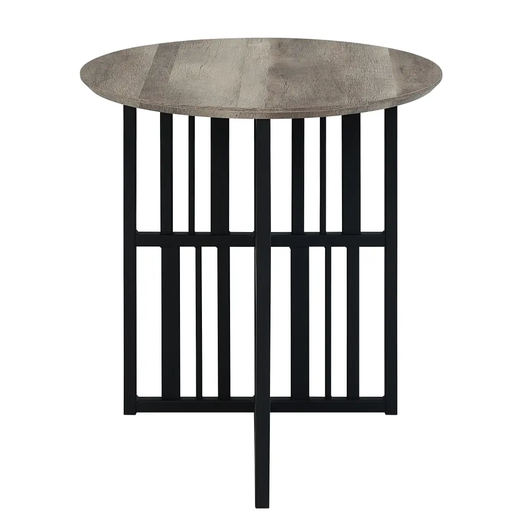 Zudora End Table Antique Oak & Black Finish LV01752 MDF acme onsite store