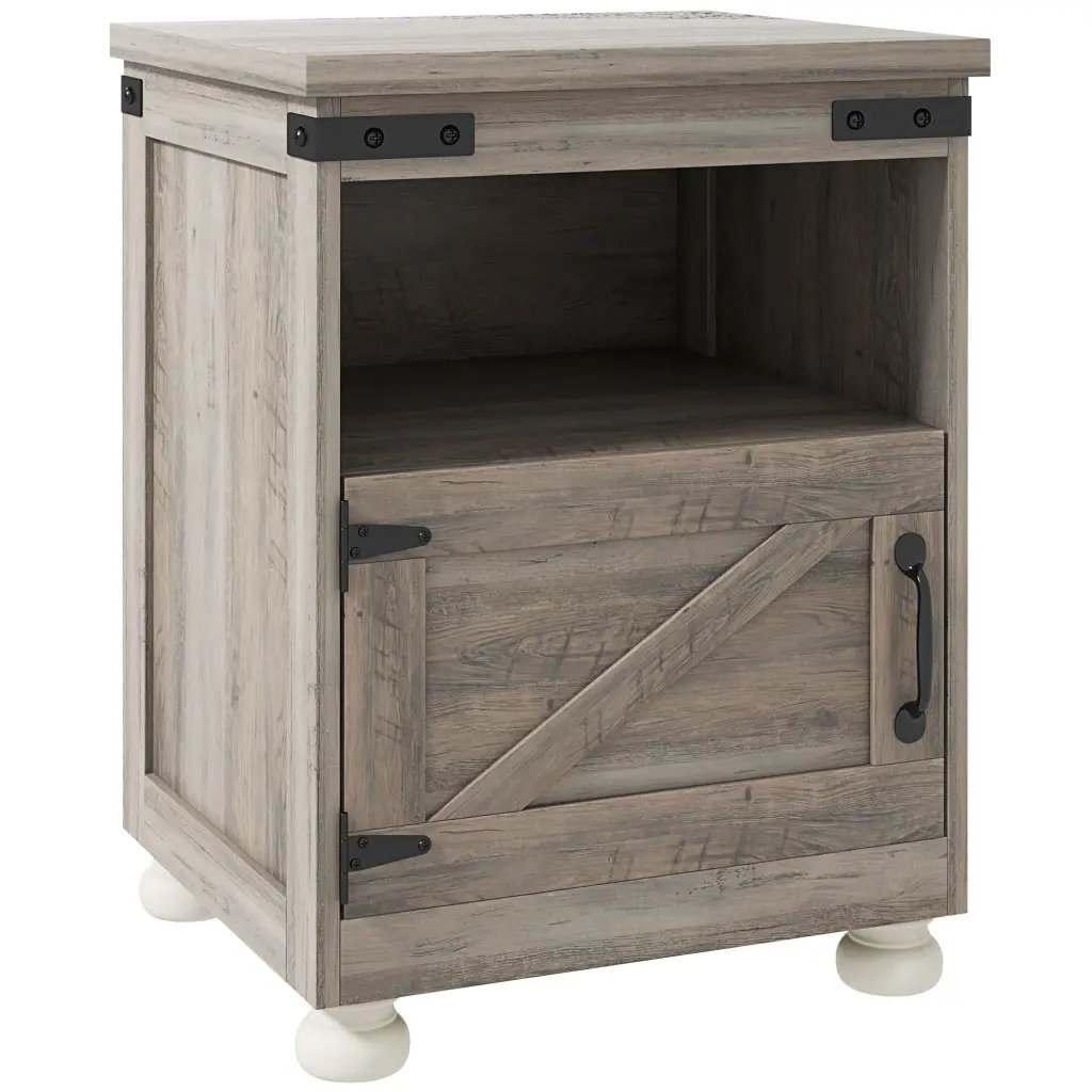 Homcom Small Side Table Storage Farmhouse End Table Open Shelf Design aosom business