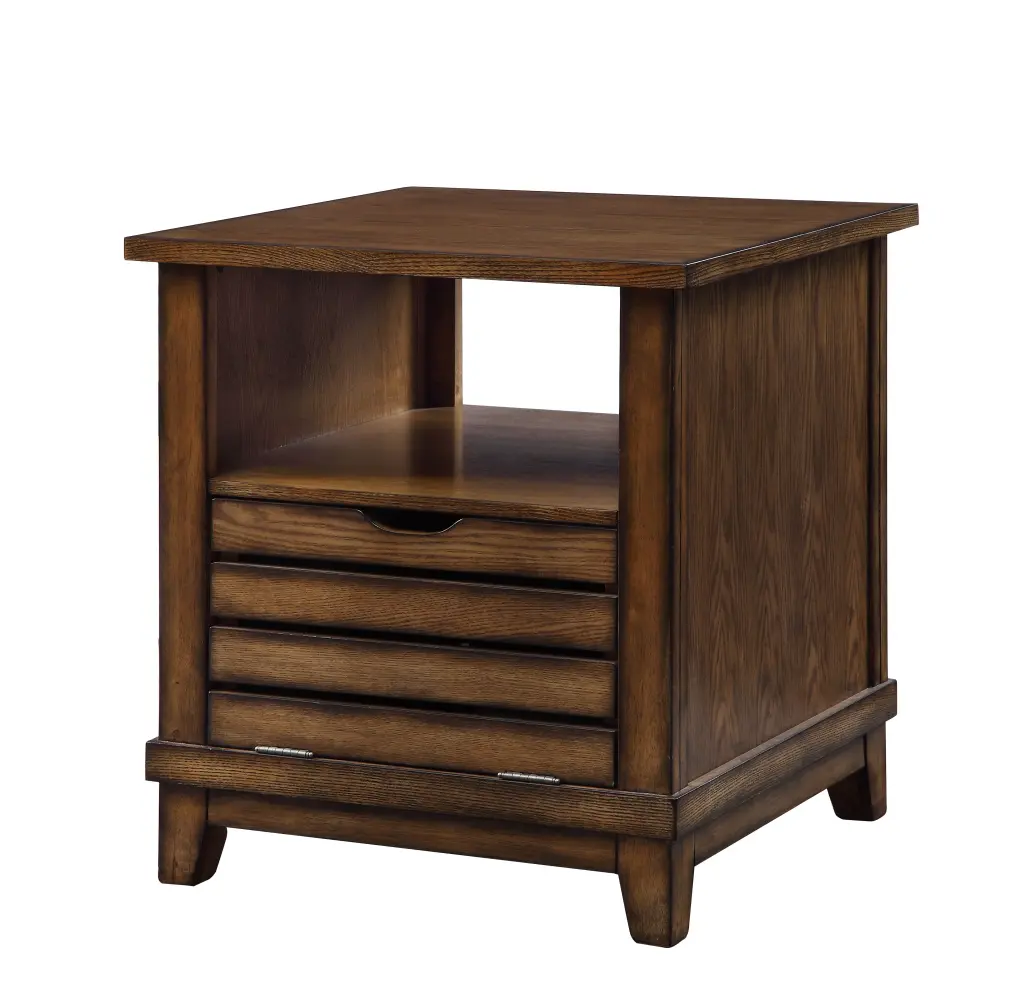 Oak End Table Tapered Legs Traditional Living Room or Bedroom furniture max