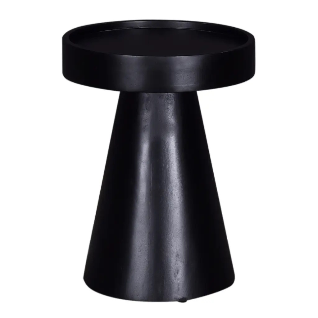 Glam 16 Inch Solid Timber Round Pedestal End Side Table Living Room kanepe
