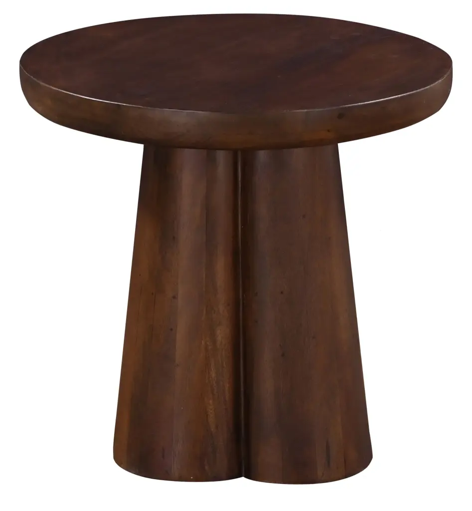 20 Inch Solid Timber Round Pedestal Side End Table Chic Living Room Accent kanepe