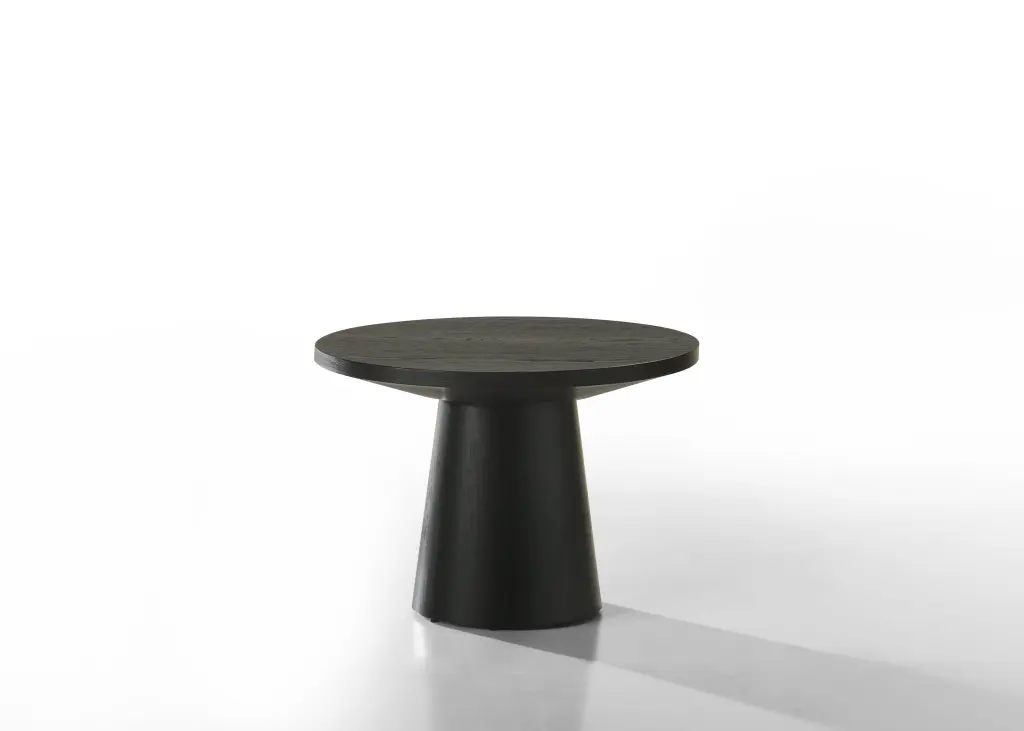 Jasper Ebony Black 22 Inch Round End Table Black Wood lilola home