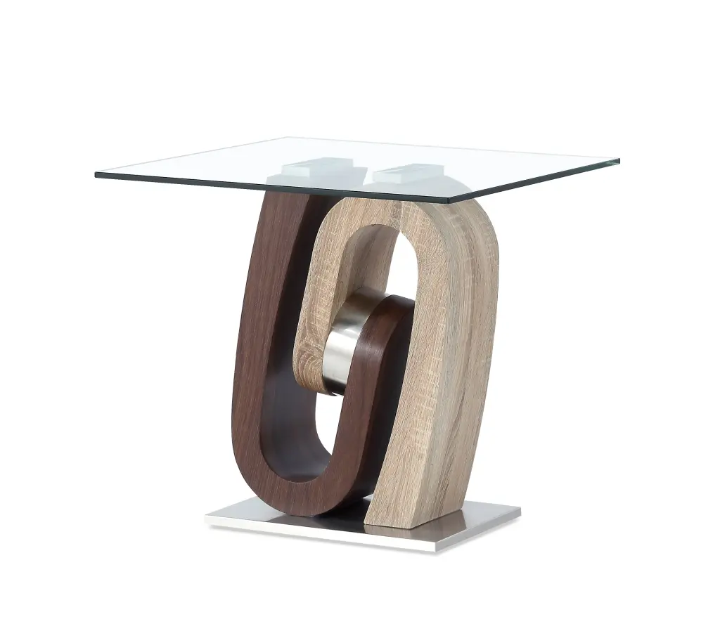 Chase End Table Walnut Solid Wood Mdf Side Table luxe modern furniture