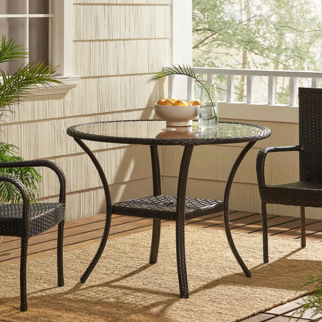 San Pico Table Brown Glass Top Modern End Table Living Room nh-comfortcove