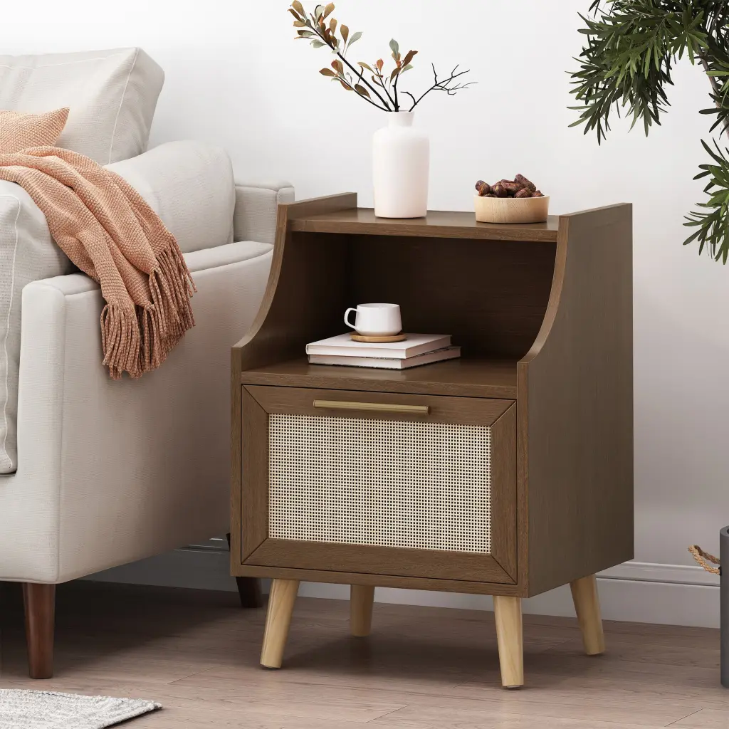 End Table Walnut Engineered Timber Side Table nh-inmax